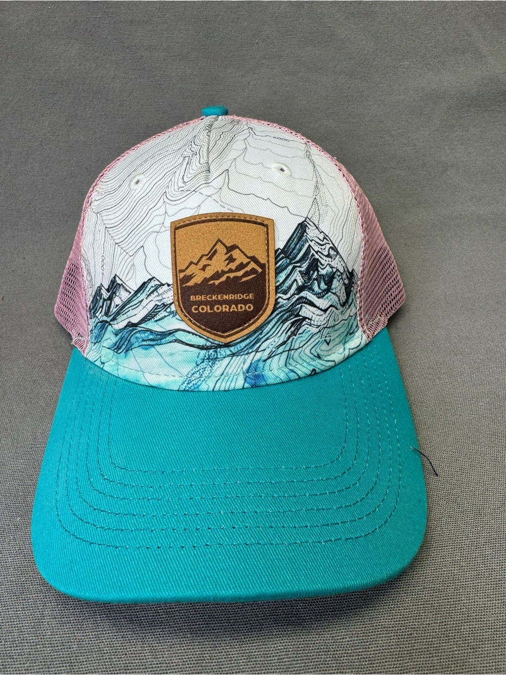 Locale Designed In Colorado Trucker Hat Pink Mesh Mountains New with the tag
